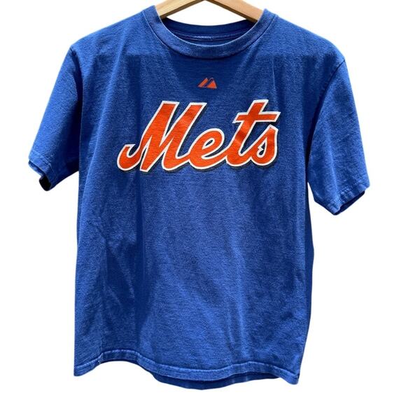 New York Mets David Wright MLB blue baseball Jersey T-Shirt Size Youth Large - Picture 1 of 7